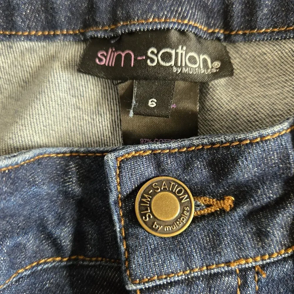 Multiples by Slim-sation Indigo Bootcut Control Panel Jeans‎ Released Hem Size 6